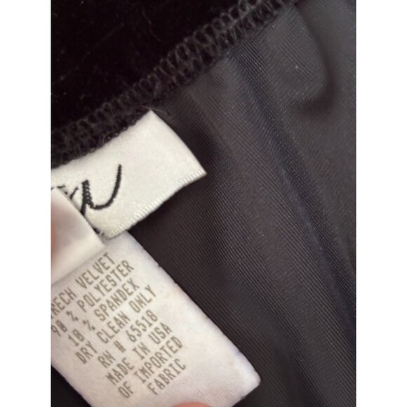 Patra Womens Black Velvet Pull On Pants Plus Size 3X Elastic Waist Soft Comfy - Picture 4 of 5